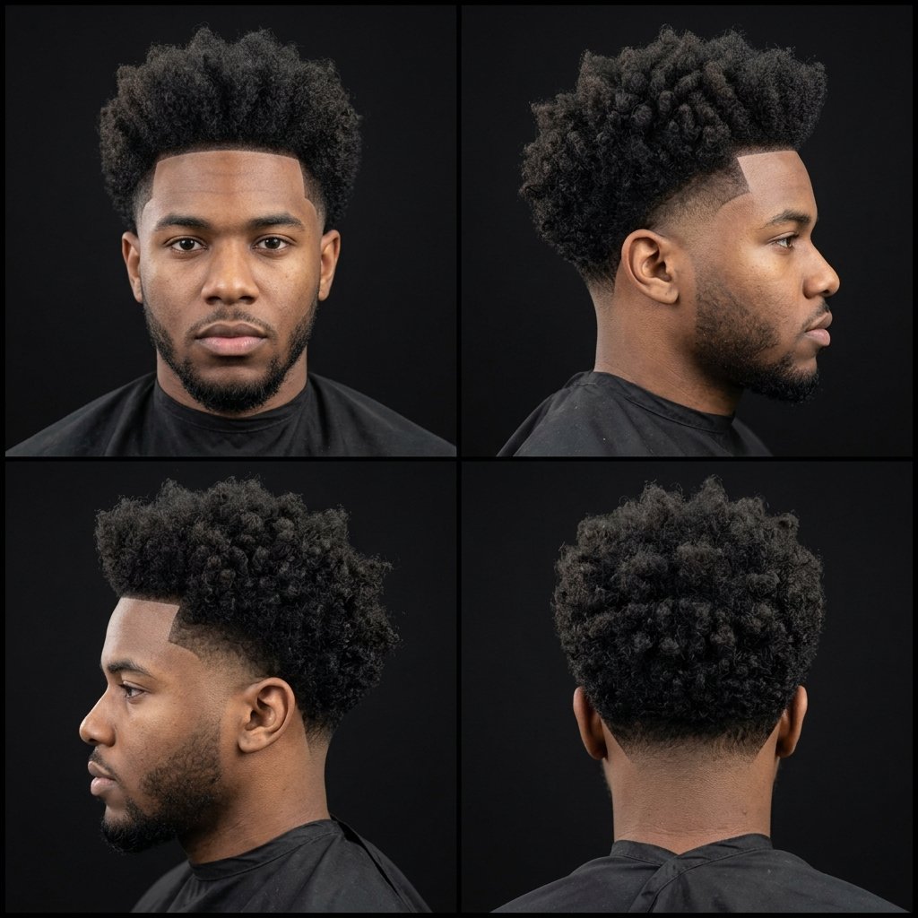 Low Taper Curly Blowout