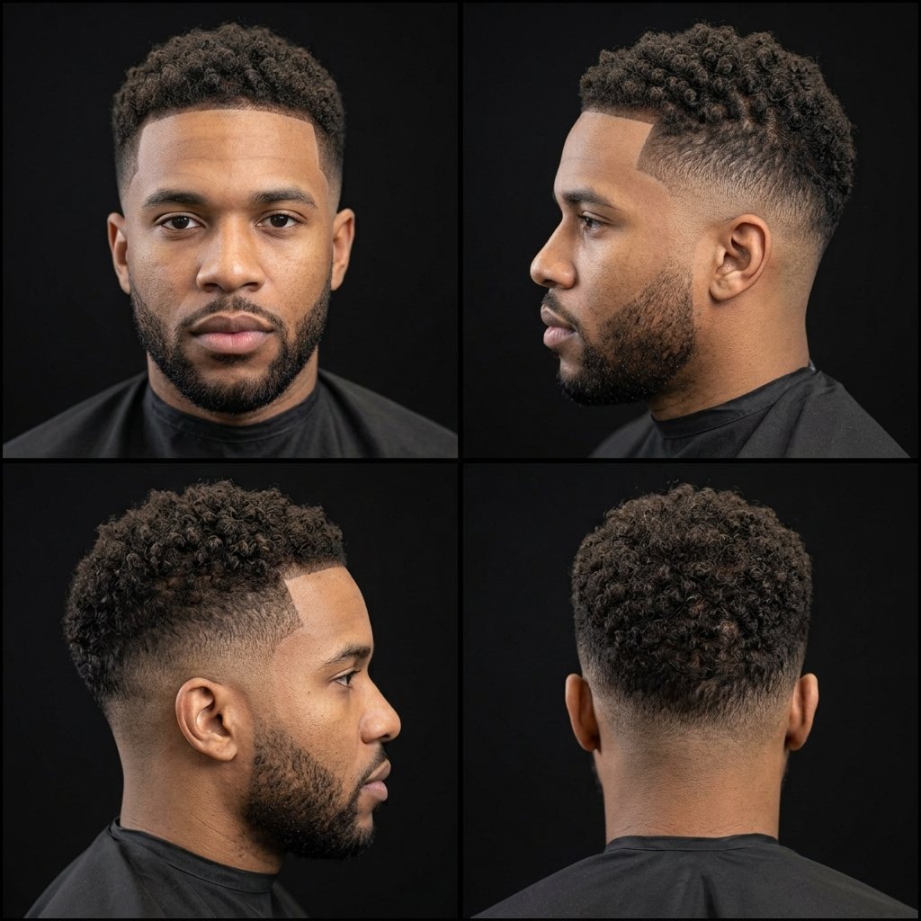 Low Taper Thin Curly Hair