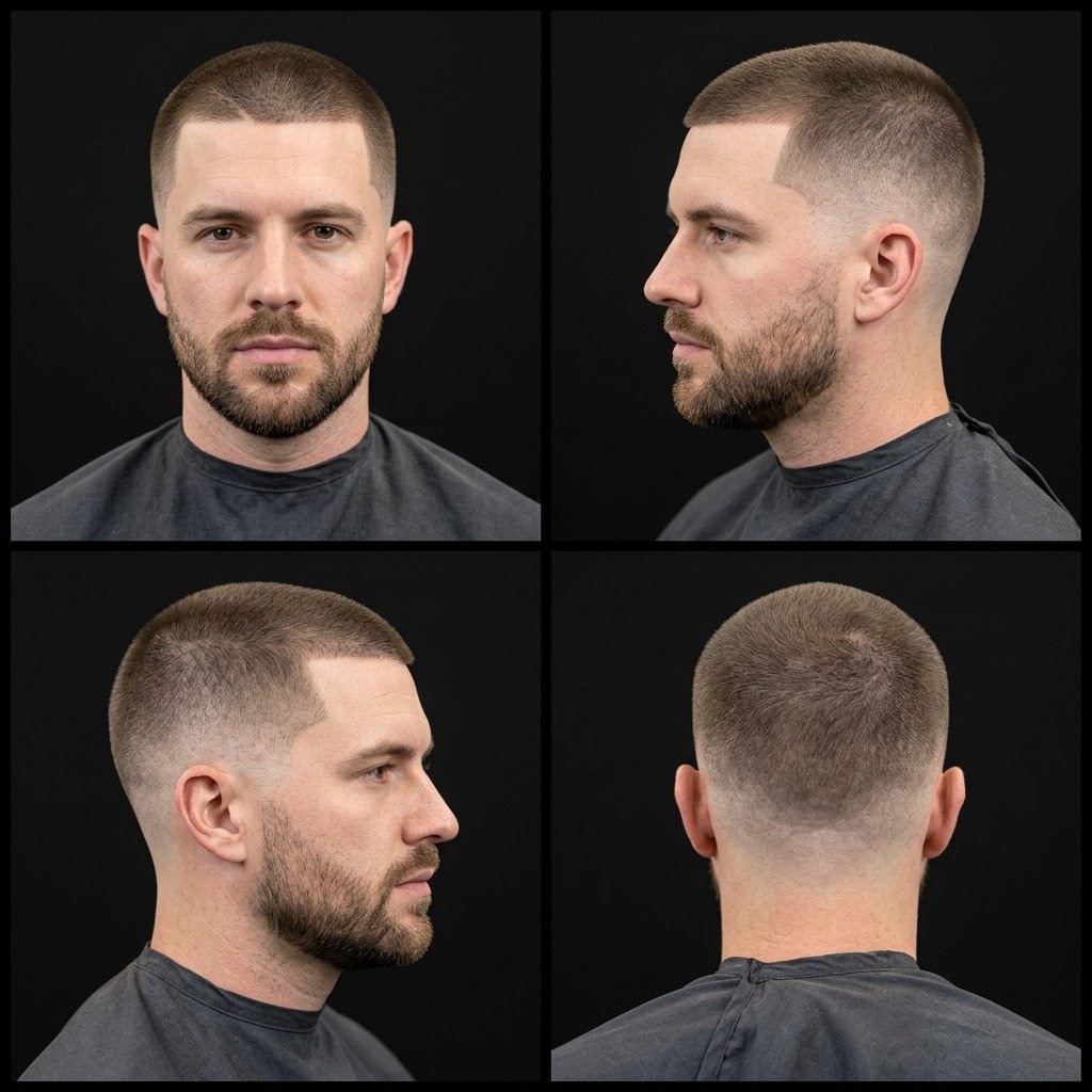 10 Guard Buzz Cut Mid Taper