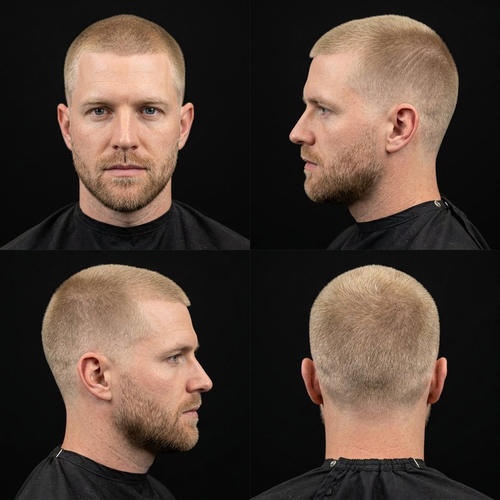 10 Guard Buzz Cut Blonde
