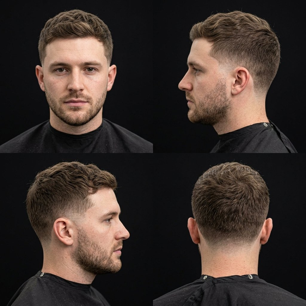 Short Wavy Low Taper Fade