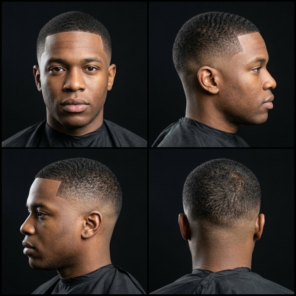 Buzz Cut with Mid Taper Fade