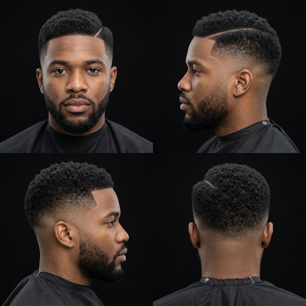 Side Part with Mid Taper Fade