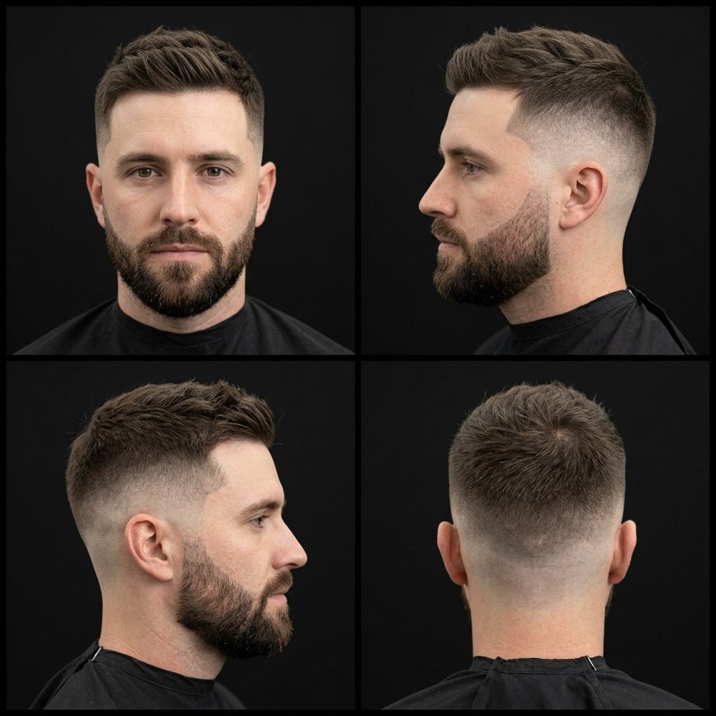 Crew Cut Fade with Beard