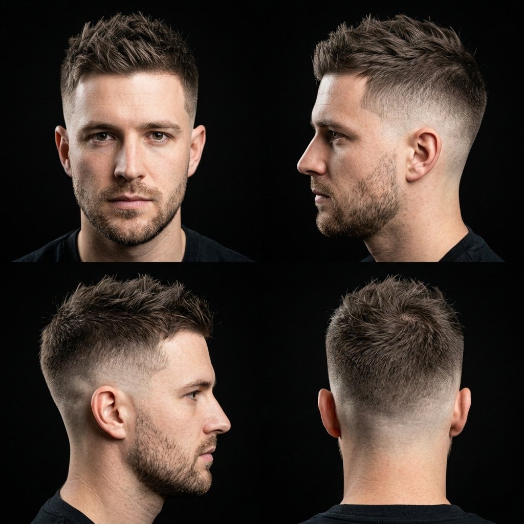 Edgy Crew Cut with Short Fade