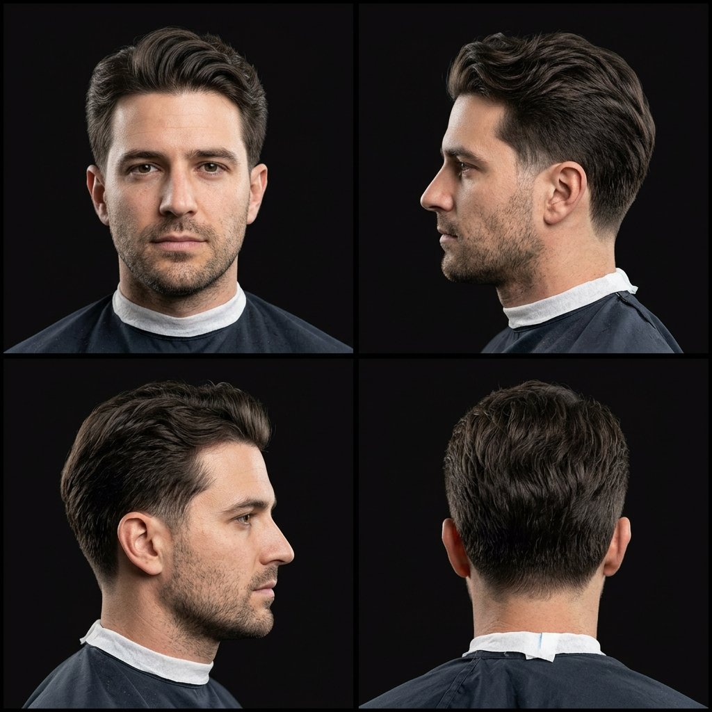 Long classic taper haircut