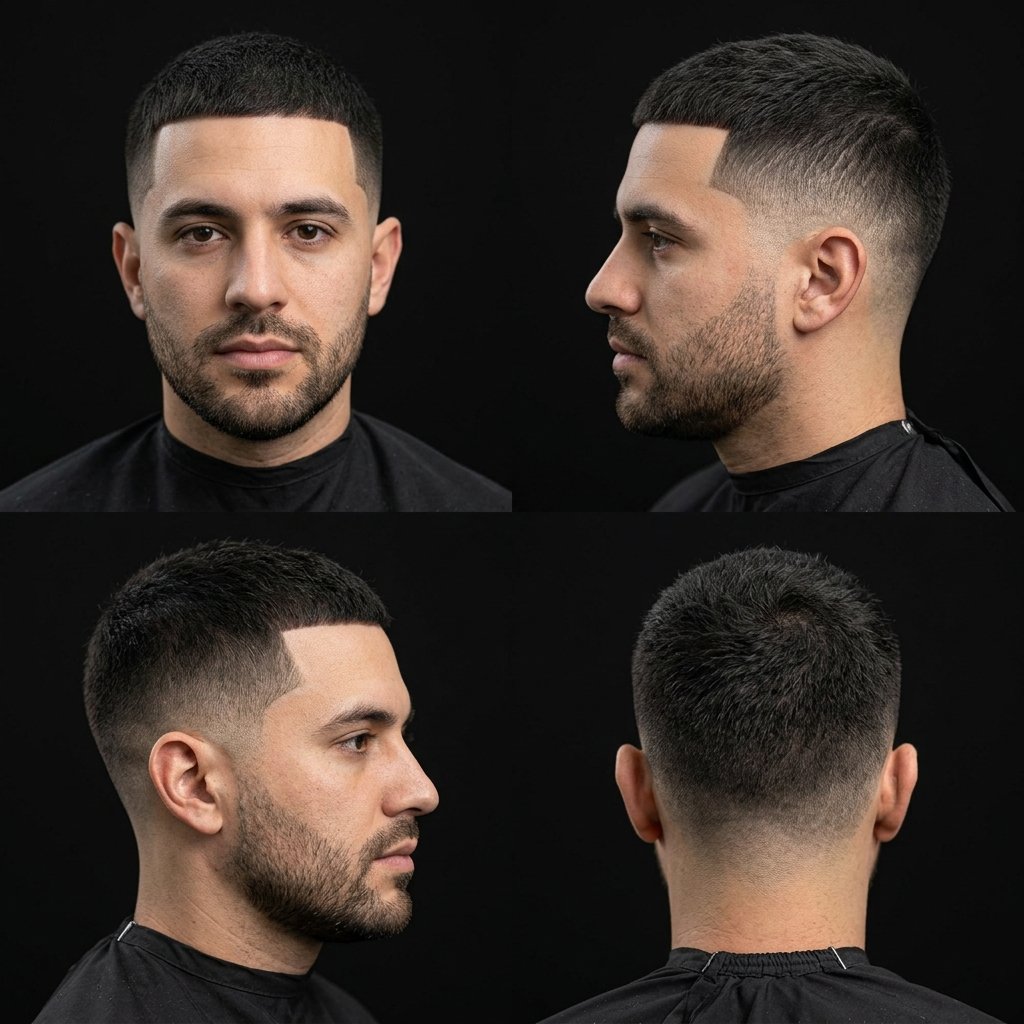 Mid Taper Fade Short Hair