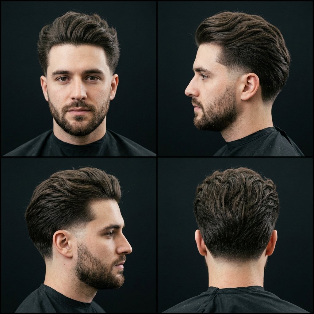 Long Hair with Low Taper Fade (The Classic)
