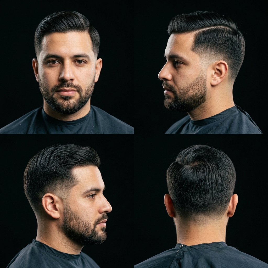 Side Part with Low Taper Fade