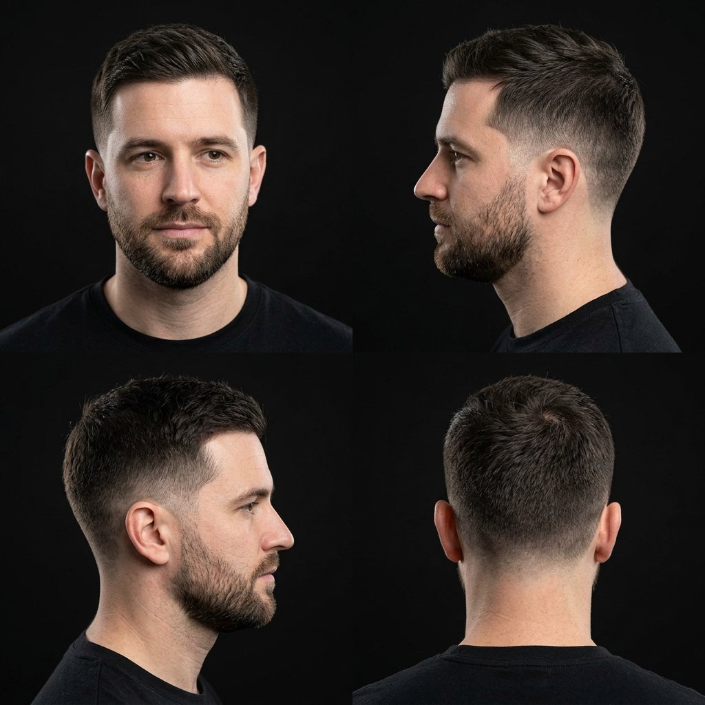 Short classic taper haircut
