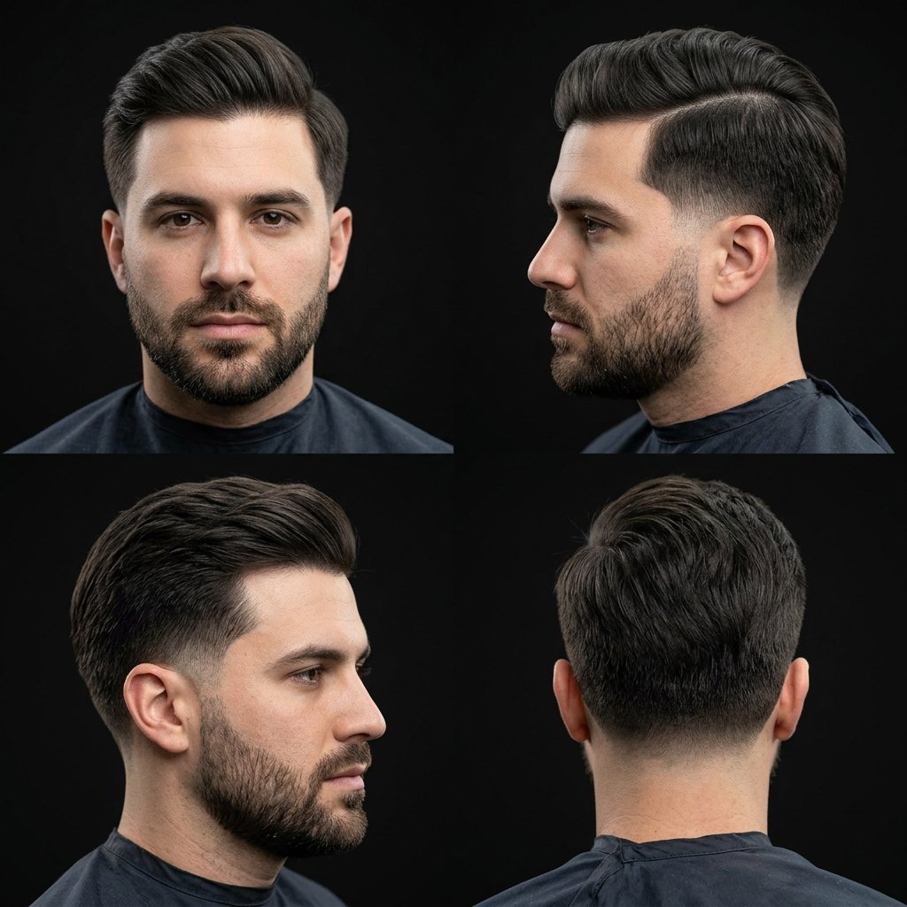 Low Taper Fade with Comb Over