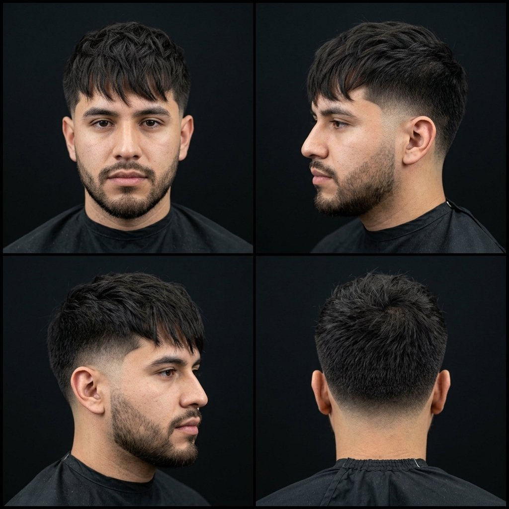 Mid Taper Fade Fringe