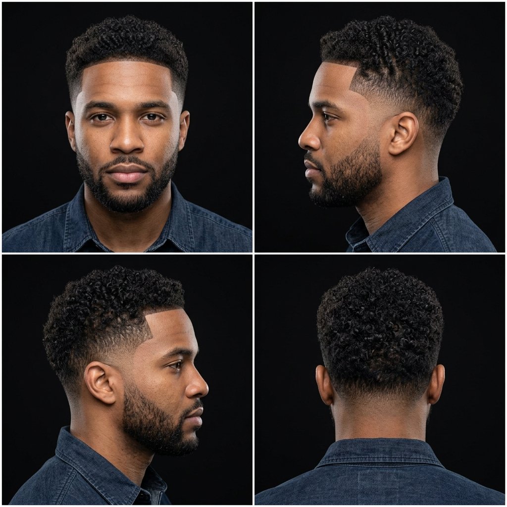 Low Taper Fade Classic Curly