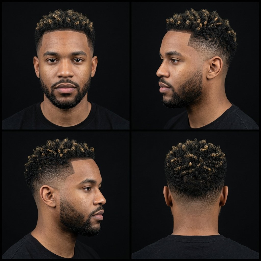 Low Taper Fade with Highlights