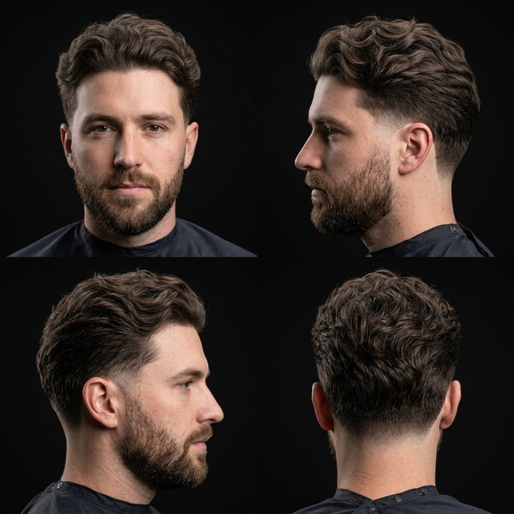 Low Taper Fade for Long Wavy Hair