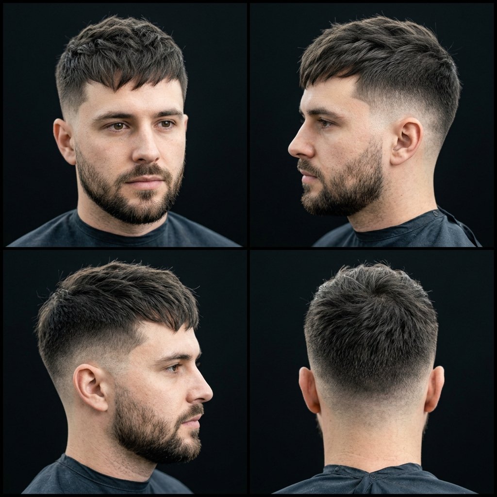Mid Taper Fade Textured Crop