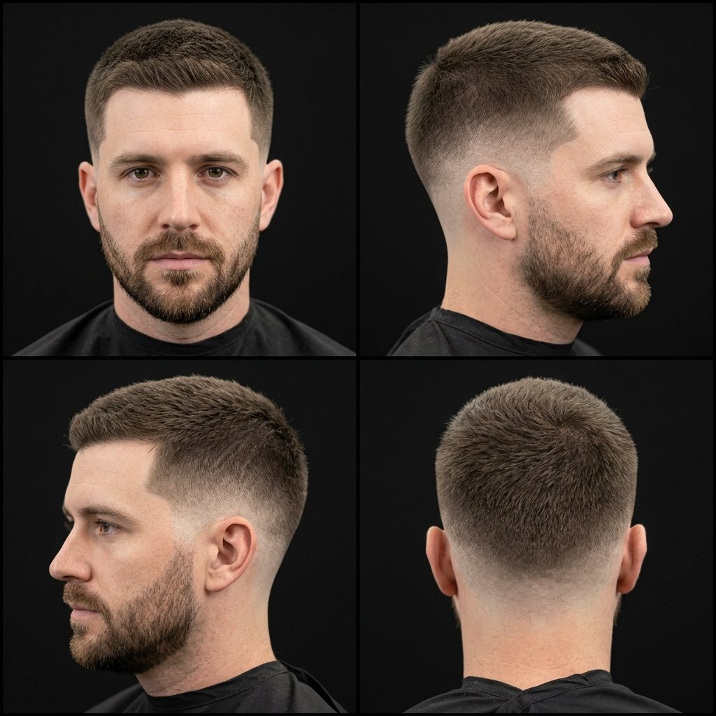 Buzz Cut 10 Guard Mid Taper