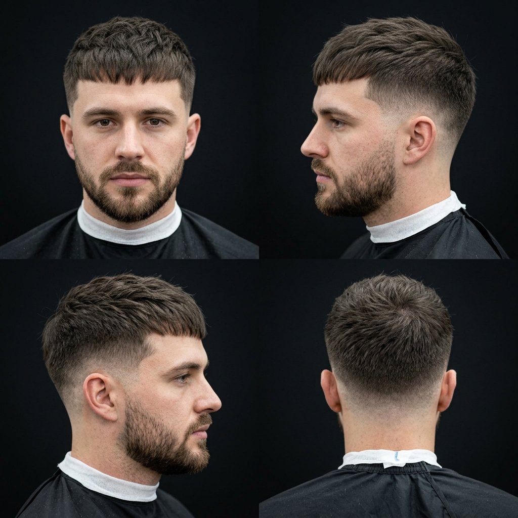 Classic Textured Crop with Low Taper Fade