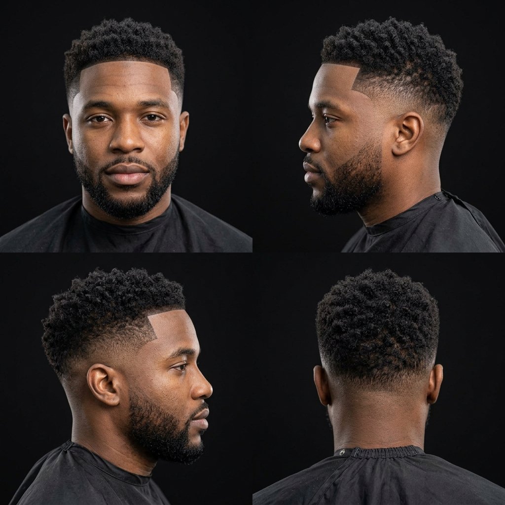 Textured Crop with Mid Taper Fade