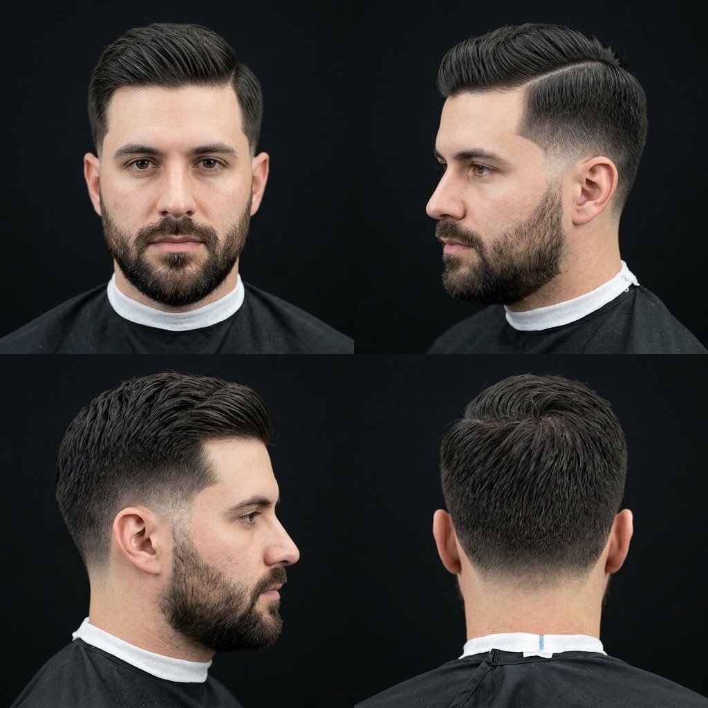 Low Taper with Side Part