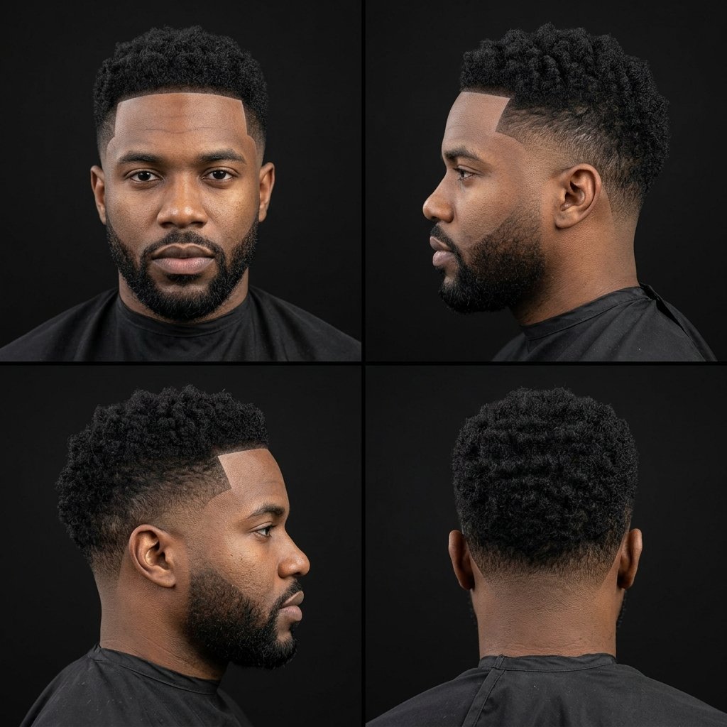 Low Taper Fade with Line Up