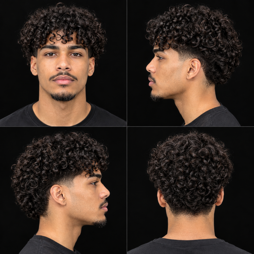 Medium Length Haircuts for 3A Hair Men