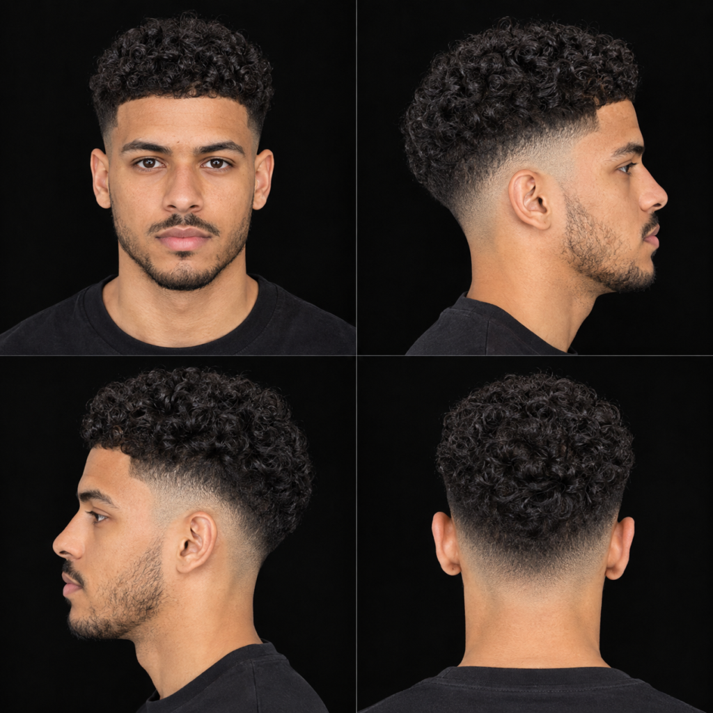 Short Haircuts for 3A Curly Hair Men