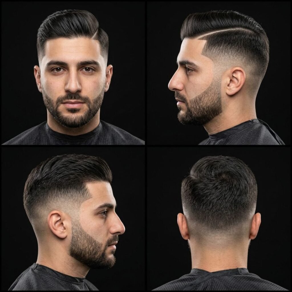 Sleek Hard Part with High Drop Fade