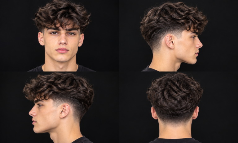 Low Taper Fade Wavy Hair