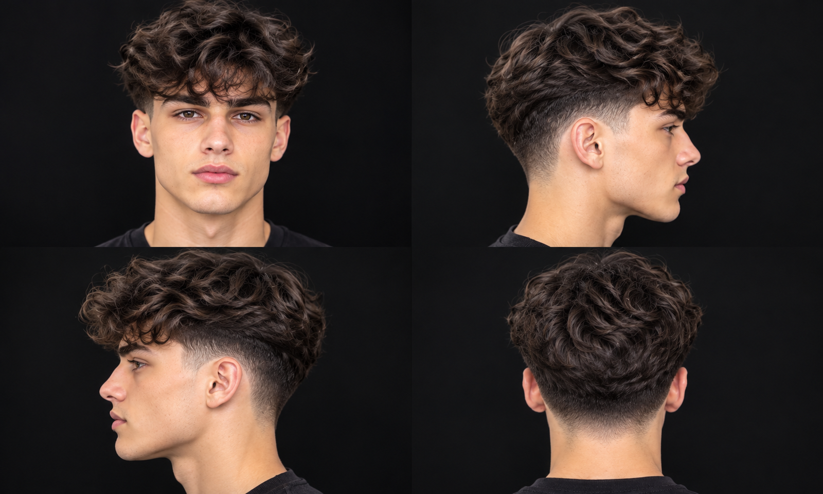 Low Taper Fade Wavy Hair