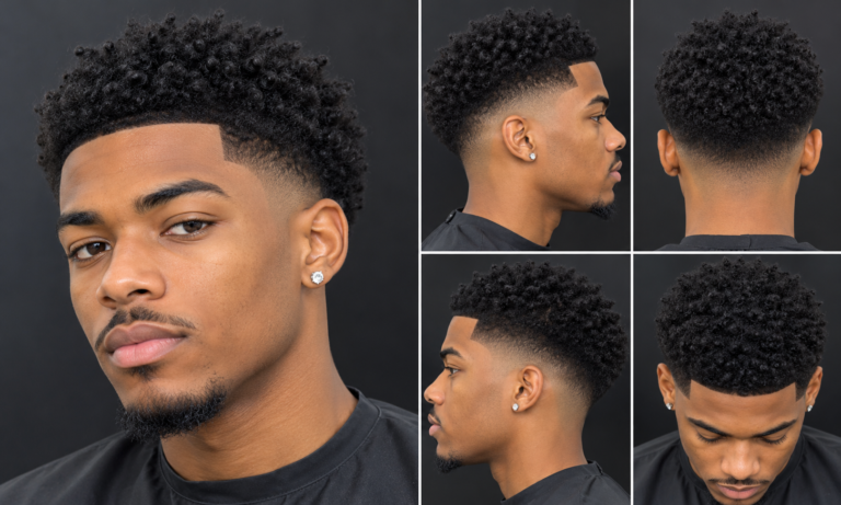 Mid Taper Fade Black Men